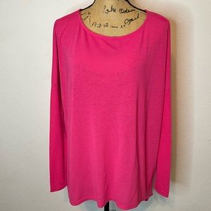 Very J oversized long sleeve pink shirt small